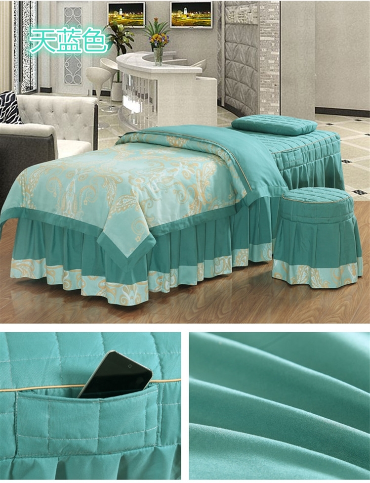 Vẻ đẹp trải giường bốn bộ của Hàn Quốc đơn giản massage vật lý trị liệu giường giường bìa beauty salon bốn bộ giường đơn bộ có thể được tùy chỉnh