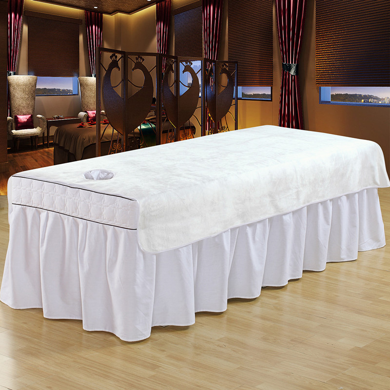 Tấm làm đẹp có lỗ và nhung ấm ngắn sang trọng dày tấm massage massage Câu lạc bộ thẩm mỹ viện dành riêng - Khăn trải giường drap trải giường