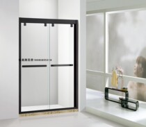 Chengdu shower room overall bathroom sliding door tempered glass bath room black matt partition simple bath room