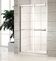 Chengdu custom large crane simple shower room bathroom tempered glass sliding door shower screen partition toilet