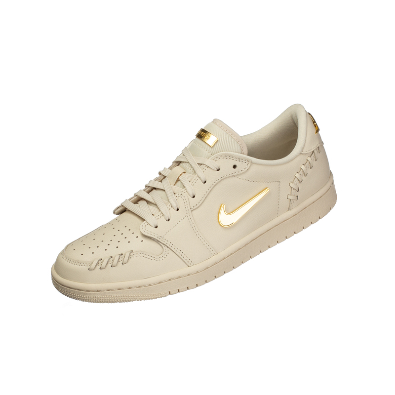 Jordan 1 Low Gold Hook Trendy Retro Low-Top Casual Sneakers Gray Gold Fn5032-200
