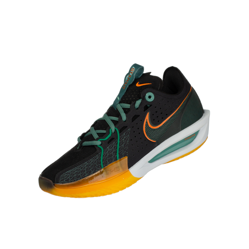 Nike Zoom G.T.Cut 3 Ep Wear-Resistant Flexible Low-Top Basketball Shoes Black Orange Green Dv2918-001