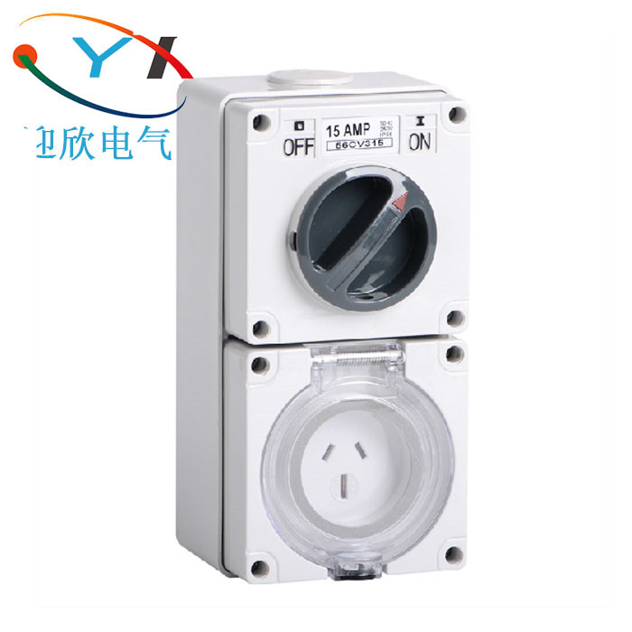 Yingxin 56CV315 industrial special waterproof switch socket with rotary button switch outdoor rainstorm protection