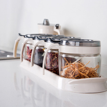 Jubilee dragon glass seasoning jars for home combined with seasonings bottles kitchen supplies sealed damp-proof jar with small spoon