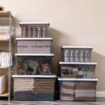 Jutianlong plastic storage box household storage artifact finishing box thick transparent clothes toy storage box large