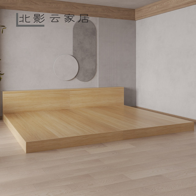 Customized floor tatami bed low bed 2 ແມັດ 3 ແມັດ ຂະຫນາດໃຫຍ່ double floor type bed floor low bed box