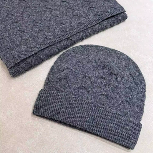 Демисезонная кашемировая шапка, удерживающий тепло шарф, трикотажный комплект