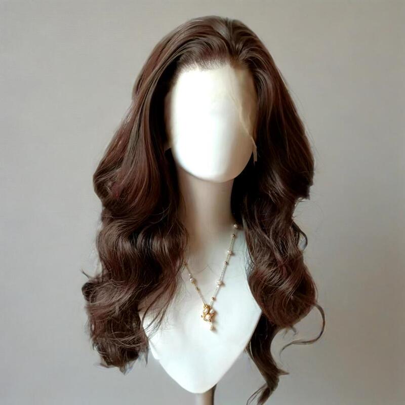 [Hand-Made Cosplay Wig] 13×4 Large Lace Cosplay Performance Wig, European and American Cool Brown, Male and Female Models for Photoshoots
