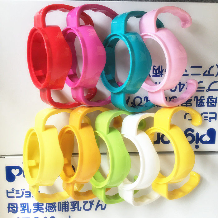 Handle Handle with imported wide diameter PPSU plastic glass bottle Domestic red, white, yellow, green, orange, pink
