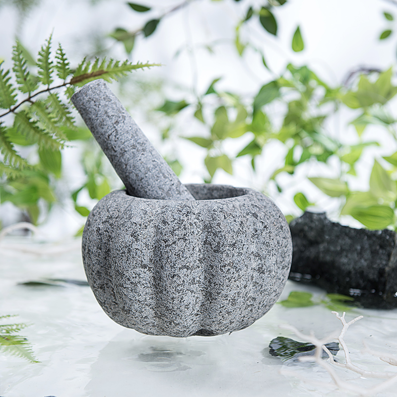 Press Garlic stone mortar granite Garlic Clay Garlic Hibiscus Grinding machine Home Manual mashing jar Garlic Clay Machine Stone Garlic Mortar