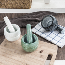 Garlic machine Manual household pounding garlic Stone mortar pressing garlic crushing grinder Garlic mortar beating bowl Garlic mortar pounding medicine tank