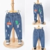 Quần áo trẻ em Hàn Quốc bé trai quần jeans lỗ mùa thu trẻ em quần cotton trẻ em quần lỏng váy trẻ em đẹp Quần jean