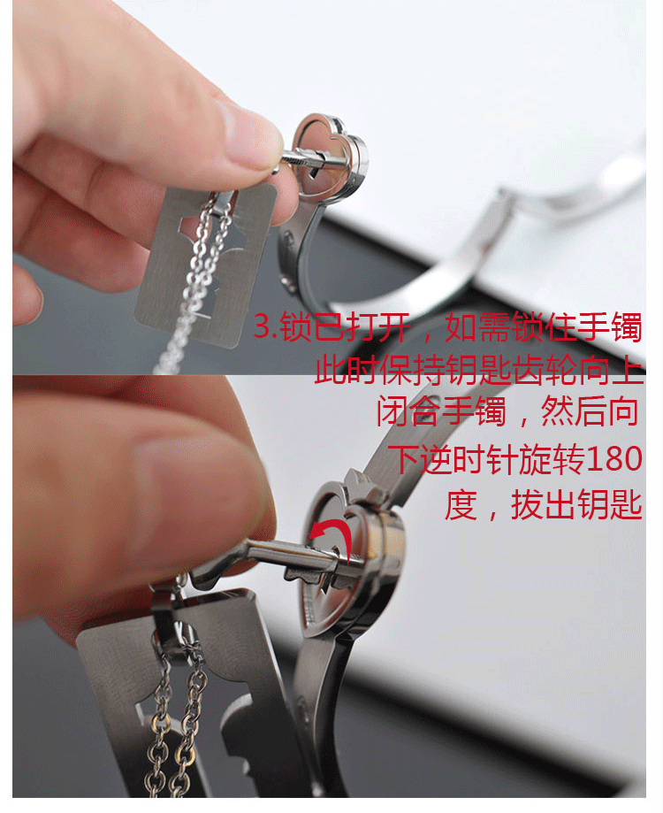 Vòng tay khóa đồng tâm vòng tay đôi có thể được viết chữ để lắc cùng một đoạn bạc sterling vòng cổ nữ quà tặng ngày Valentine - Vòng đeo tay Cuff vòng tay nam