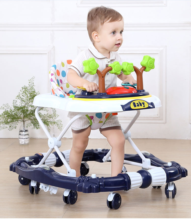 Trẻ sơ sinh toddler walker đa chức năng chống rollover 6 7-18 tháng nam bé gái chống O-chân đẩy có thể ngồi