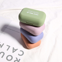 Simple frosted contact lens box Portable ins myopia contact lens box Small personality cute girl companion double