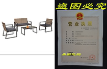 PATIOROMA 4 Pieces Rattan Conversation Set Patio Table and