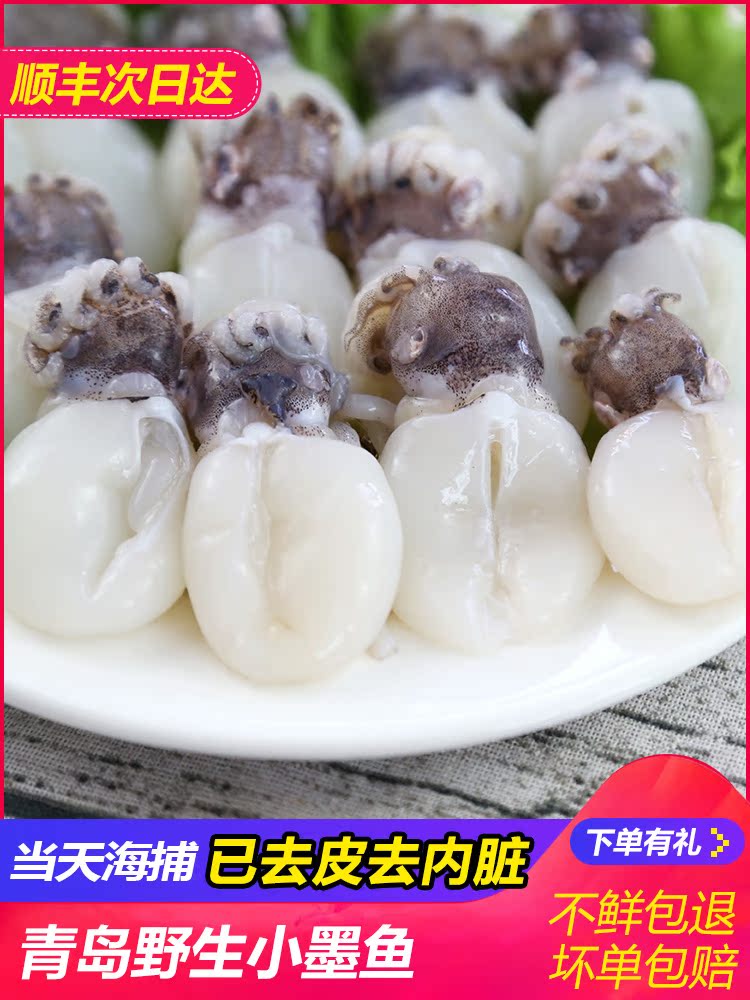 Qingdao Dingshengyuan cuttlefish seafood frozen aquatic ready-to-eat fresh squid hot pot ingredients 25 500g