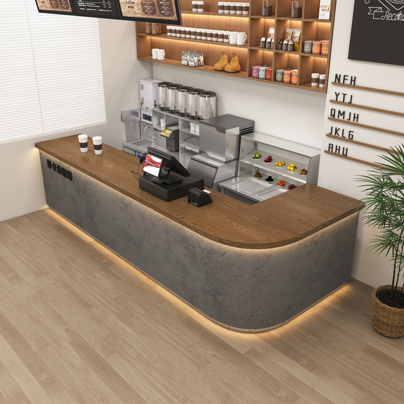 New Style Milk Tea Shop Cashier Counter, Bar, Coffee Shop Bar Counter, Dessert Shop Front Desk, Bakery Cake and Bread Shop Reception Desk New Style Milk Tea Shop Cashier Counter, Bar, Coffee Shop Bar Counter, Dessert Shop Front Desk, Bakery Cake and Bread Shop Reception Desk