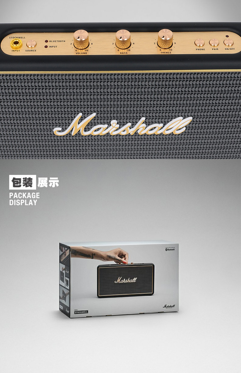 MARSHALL Marshall Wireless Bluetooth Sạc âm thanh Stockwell Loa ghi âm Guitar điện - Loa loa loa jbl charge 2