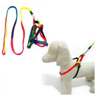Dog traction rope colorful cute teddy dog ​​chain small dog chest holding baby bag Bomei walking dog rope pet supplies