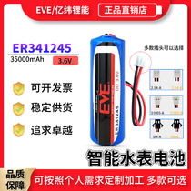 EVE billion latitude ER341245 probe alarm gas flow meter water meter IoT DD type 3 6V lithium battery