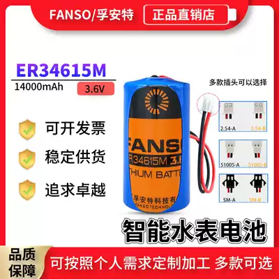 Fuante ER34615M water meter gas meter flow meter GPS positioning system No. 1 3 6V lithium battery pack 7 2V