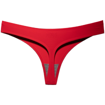 Big red thong womens zodiac year sexy ice silk one-piece seamless underwear sports fitness yoga thin T pants