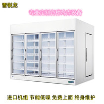Rear fill type cold storage full set of equipment professional custom air curtain cabinet glass door freezer flower cold storage board