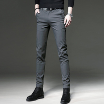 Home Daily ~ casual pants mens spring autumn workout small foot west pants business straight barrel 100 hitch for mens pants