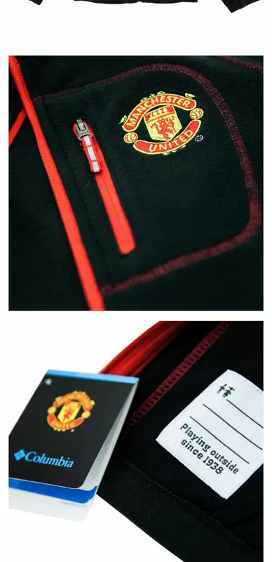 [Chính thức] Áo khoác dài tay trẻ trung của Manchester United áo khoác thể thao bóng đá trẻ em mùa thu đông mới áo khoác thể thao nữ