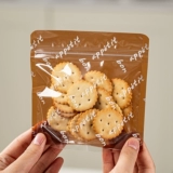 Упаковочный пакет для печенья, снежинка, печенье, прозрачный пакет на молнии, бумажный пакет для выпечки, конфеты, нуга, индивидуальный маленький
