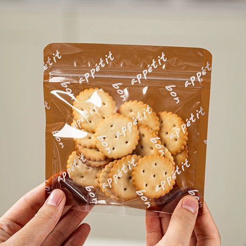 Упаковочный пакет для печенья, снежинка, печенье, прозрачный пакет на молнии, бумажный пакет для выпечки, конфеты, нуга, индивидуальный маленький