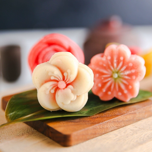 Потерянный зазор 3D и фруктовая плесень Ледяная кожа Лунные торты и фрукты Стереопечка зеленая фасоль торт плесень