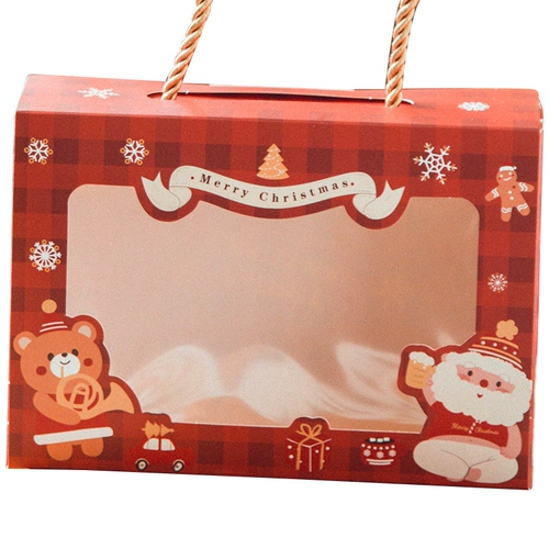 Рождественская подарочная коробка, подарок на день рождения, со снежинками