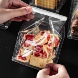 Упаковочный пакет со снежинками, пакет для печенья, ирис, нуга, упаковка для выпечки, конфеты, печенье, закуски, еда, сумка на молнии