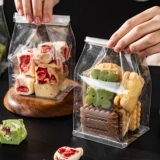 Упаковочный пакет со снежинками, пакет для печенья, ирис, нуга, упаковка для выпечки, конфеты, печенье, закуски, еда, сумка на молнии