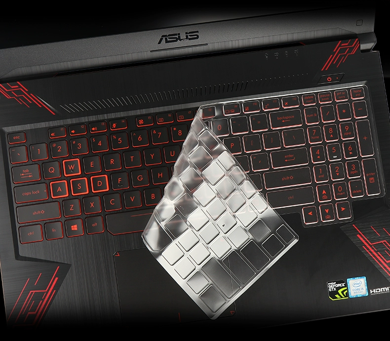 ASUS ASUS ROG player máy tính xách tay quốc gia bàn phím bảo vệ phim 15,6 inch súng thần 2 máy bay chiến đấu ma thuật 2 trò chơi này máy tính S7ZC 17.3 súng God PULS bao phủ toàn bộ bụi che phủ - Phụ kiện máy tính xách tay
