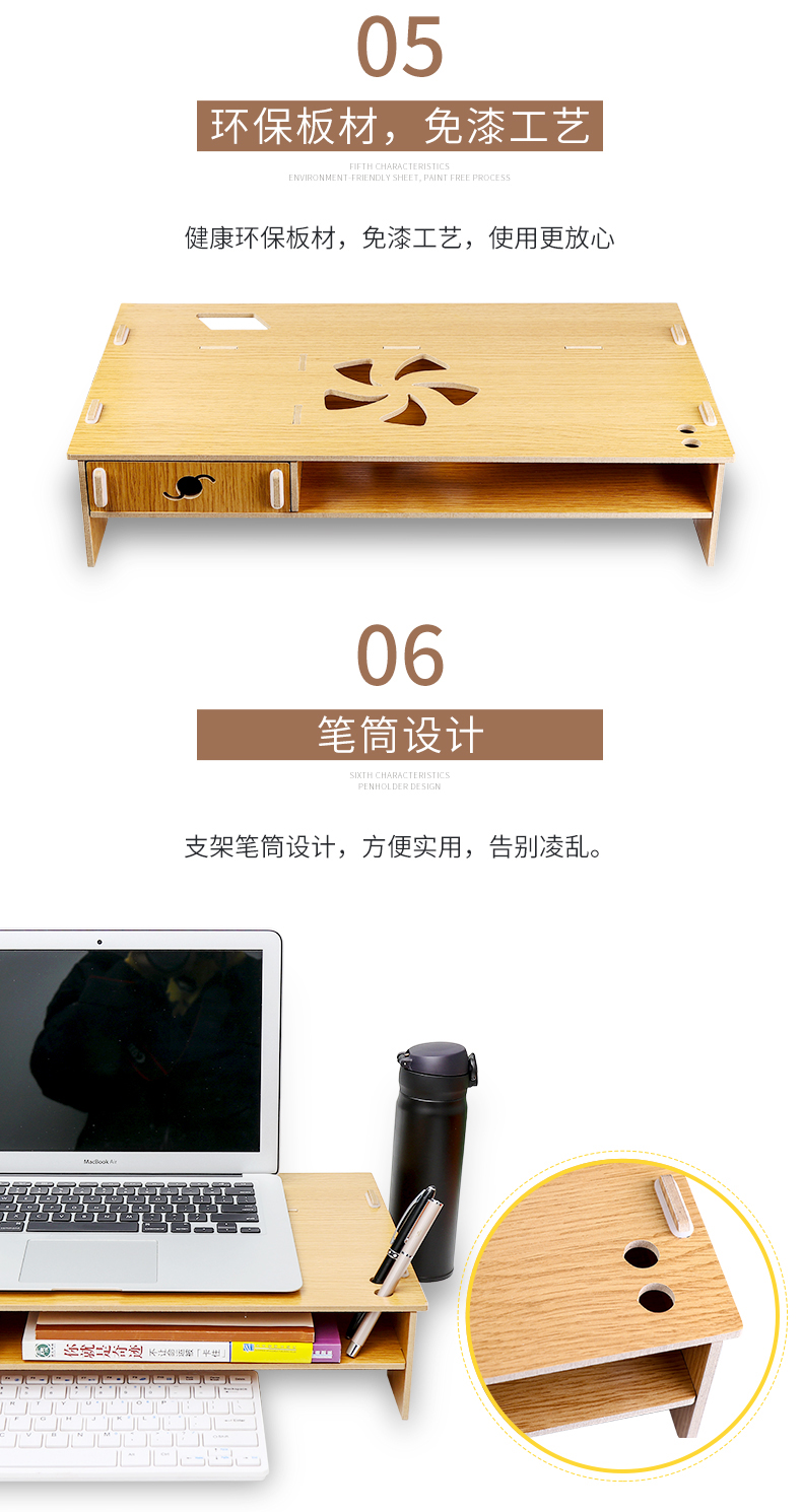Tăng thời hạn sử dụng sub-notebook thư cổ tử cung người giữ văn phòng hộp lưu trữ khay Desktop màn hình máy tính thời hạn sử dụng cơ sở các văn bản tủ sách văn phòng phẩm tập kệ gỗ giỏ hộp thư mục - Phụ kiện máy tính xách tay túi đựng laptop dell