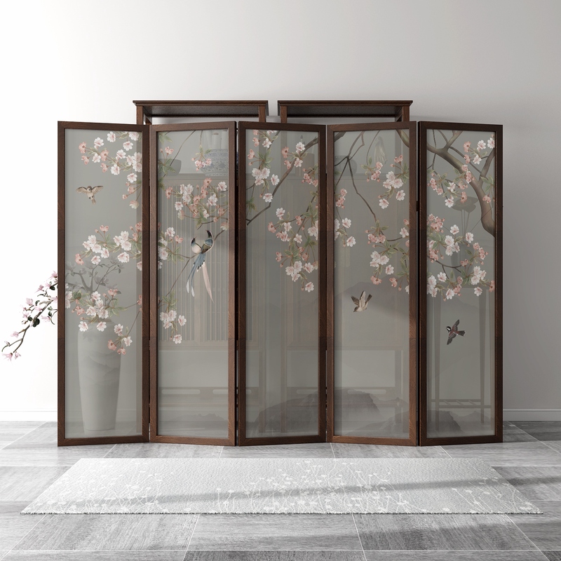 New Chinese screen partition living room porch simple modern block bedroom block home mobile folding folding screen