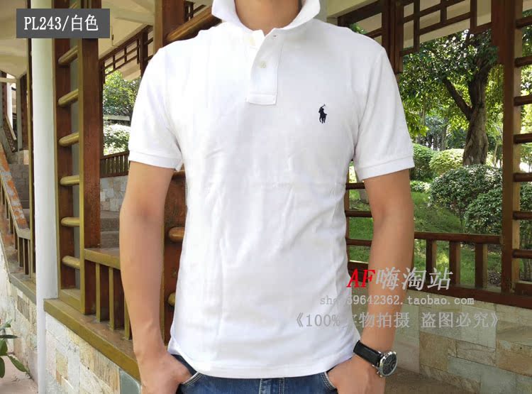 Áo thun ngắn tay POLO RL Nam Slim Cotton Ve áo Business Casual Màu trơn Paul Pony Polo Áo hè áo polo tay dài