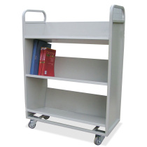 Steel bookshelf School library bookshelf Archive room dense rack V-shaped T-shaped flat mobile silent book cart multi-layer