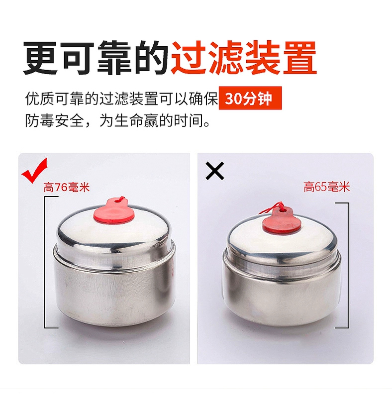 Ngọn lửa chiến binh chống khói chống vi rút hộ gia đình khách sạn mặt nạ chống cháy bộ lọc thoát hiểm cao cấp mặt nạ phòng độc cứu hỏa mặt nạ chống bụi cao cấp