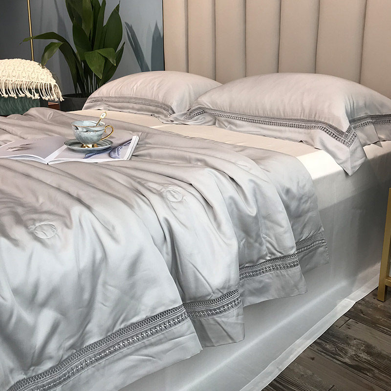 100 washable Tencel ice silk air-conditioning quilt double quilt summer summer quilt four-piece summer cool quilt thin