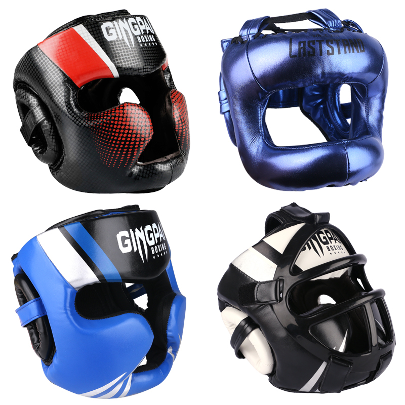 Full protection boxing helmet Children's full closure Taekwondo helmet Adult face protection Face protection sanda protective gear