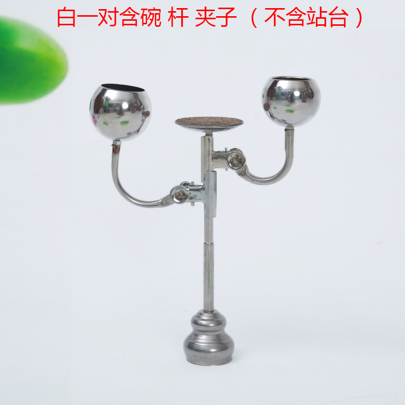 Khuyến mãi sản phẩm mới Dạy Bails trên bàn bát lon inox hộp thực phẩm cốc nước cốc Bails Lark lồng chim phụ kiện cung cấp - Chim & Chăm sóc chim Supplies lồng chim avi