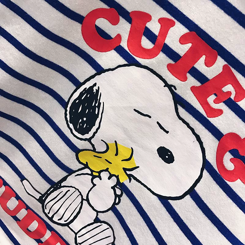 Nuby, snoopy, детская осенняя футболка для мужчин и женщин, западный стиль