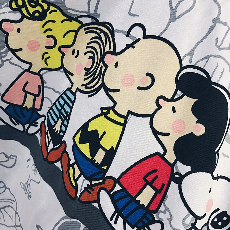 Nuby, Snoopy, детская футболка с коротким рукавом унисекс, летняя одежда, набор мультфильма