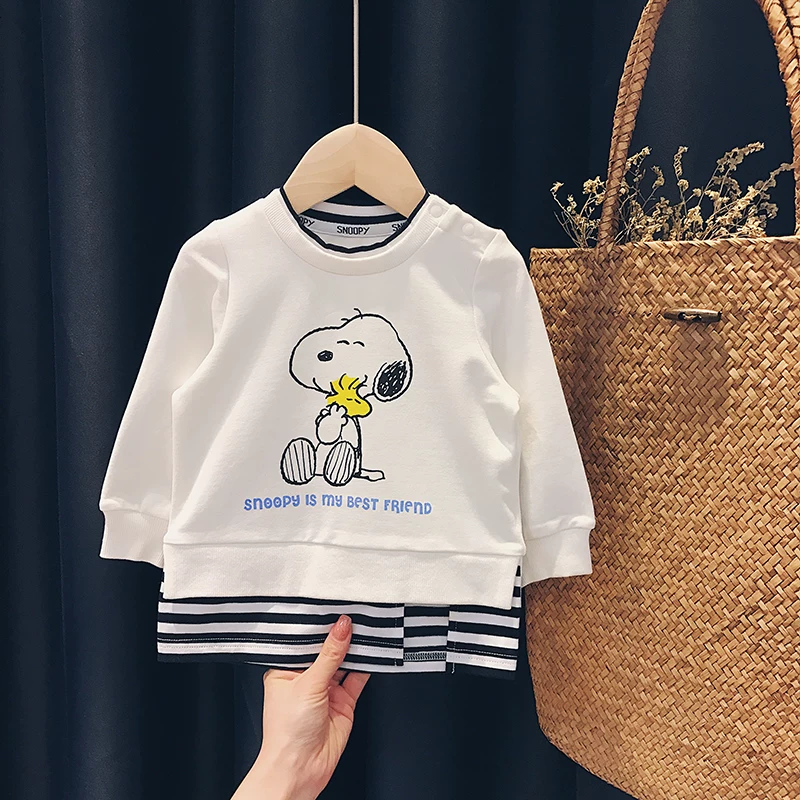 Nuby, snoopy, детский свитшот для мужчин и женщин, комплект, осень с длинными рукавами, западный стиль