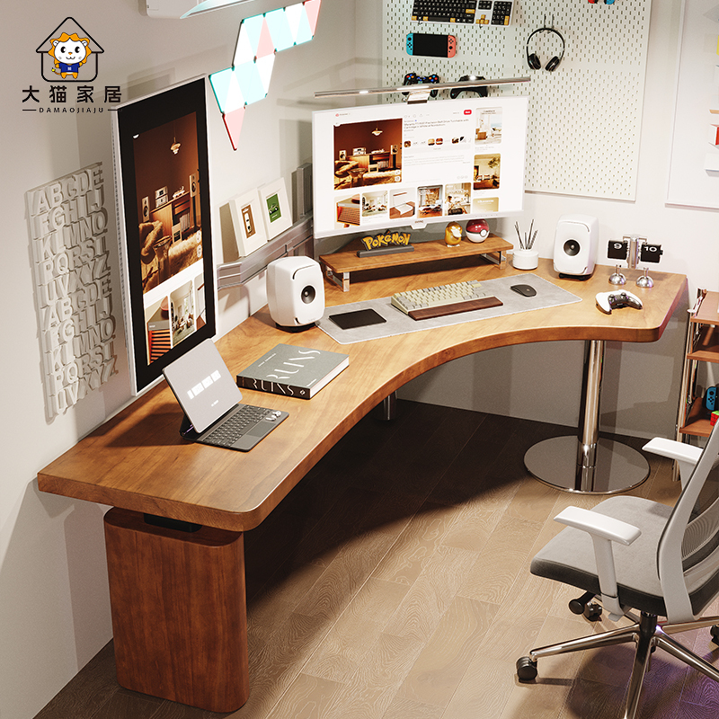Bauhaus Solid Wood Corner Computer Desk Desktop Home L-Shaped Office Desk Corner Bedroom Work Desk Study Table Bauhaus Solid Wood Corner Computer Desk Desktop Home L-Shaped Office Desk Corner Bedroom Work Desk Study Table