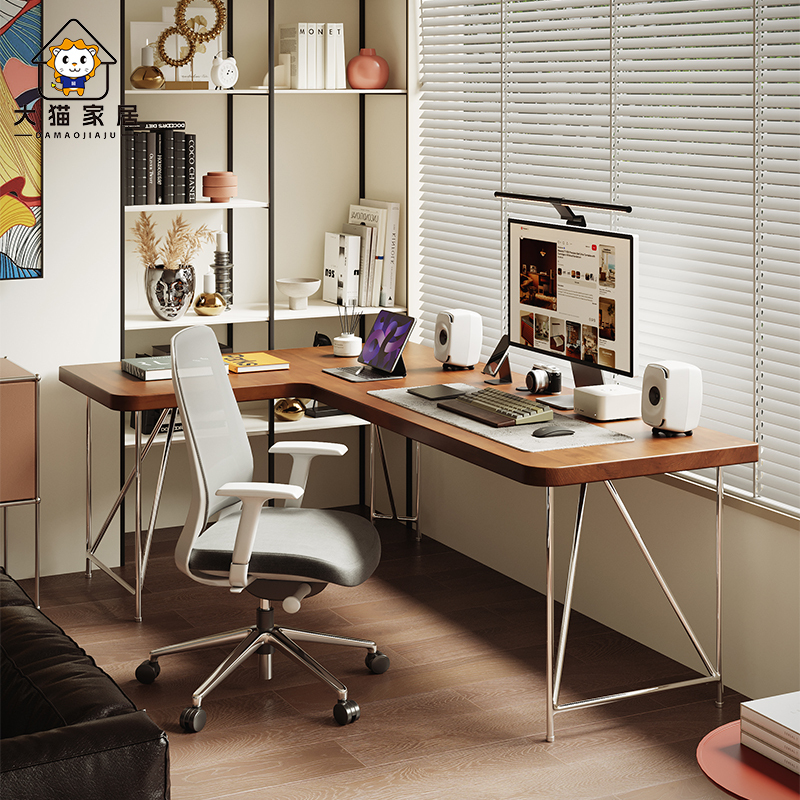Bauhaus Solid Wood Corner Computer Desk Desktop Home L-Shaped Office Desk Corner Bedroom Workbench Study Table Bauhaus Solid Wood Corner Computer Desk Desktop Home L-Shaped Office Desk Corner Bedroom Workbench Study Table